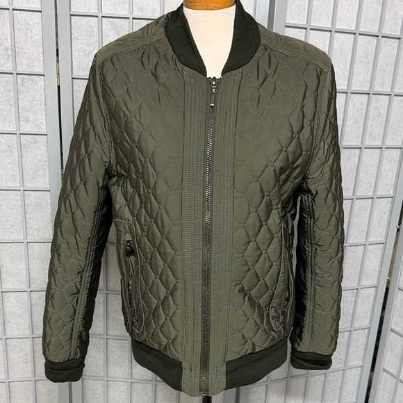 H&M Other - H&M Olive Quilted Bomber Jacket, Size 40R